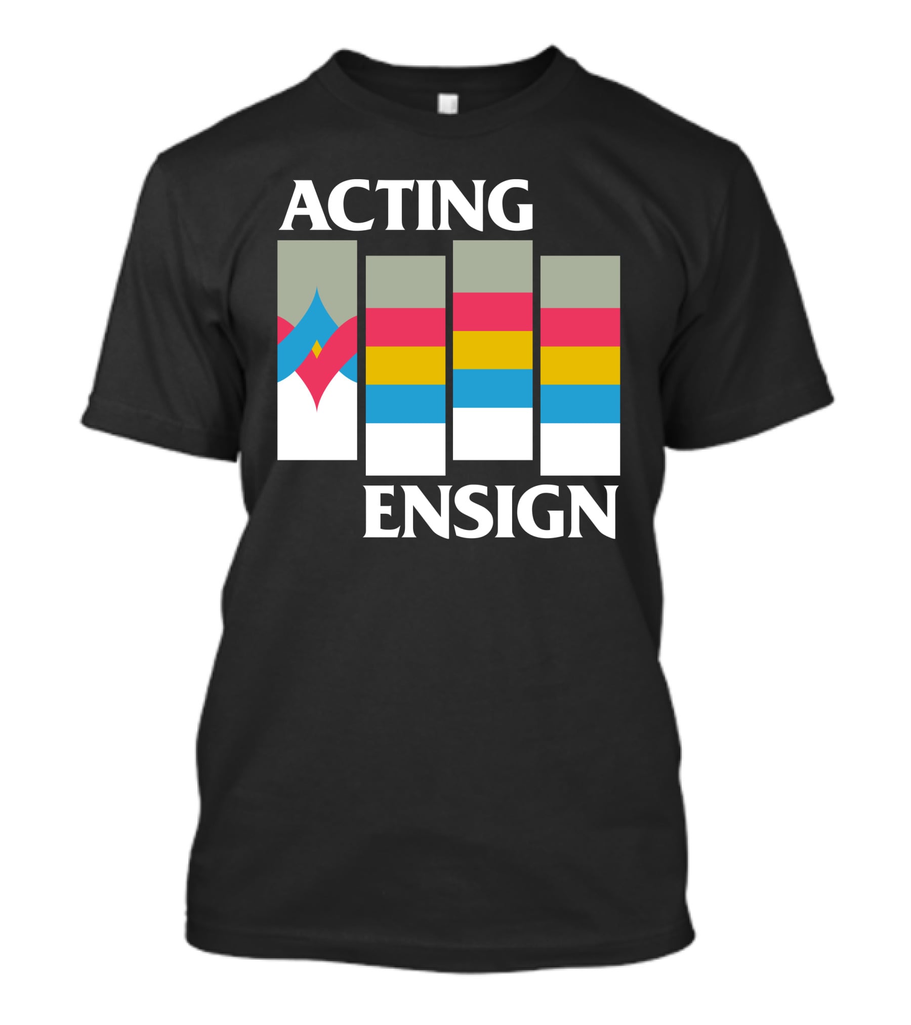 Acting Ensign 80s Retro Color Bars T-Shirt