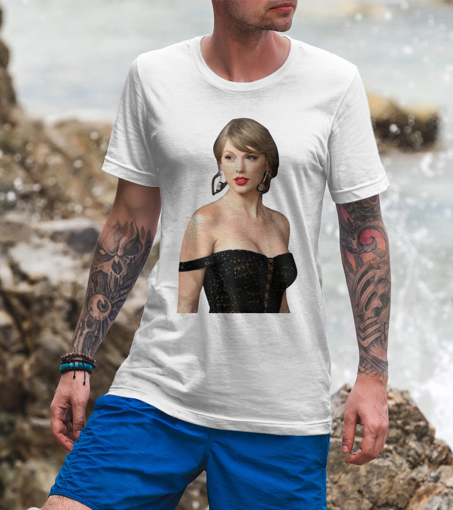 Taylor Swift Black Dress Elegant Look T-Shirt