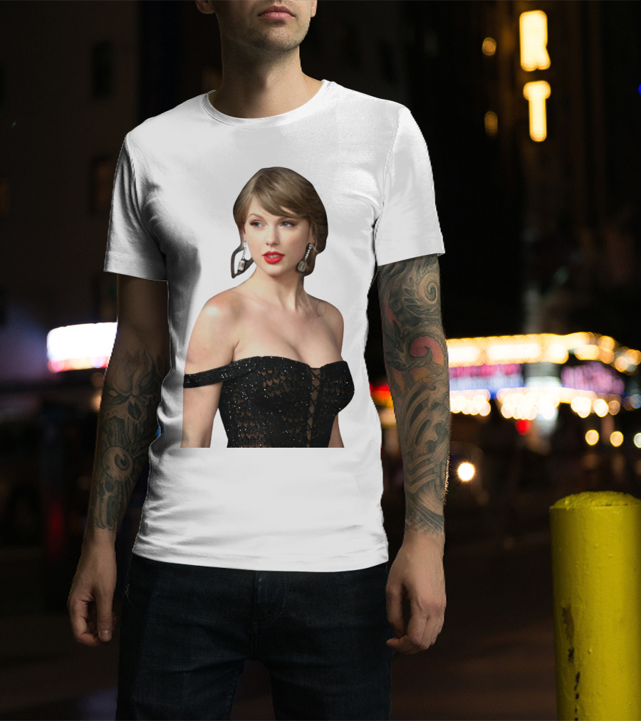 Taylor Swift Black Dress Elegant Look T-Shirt