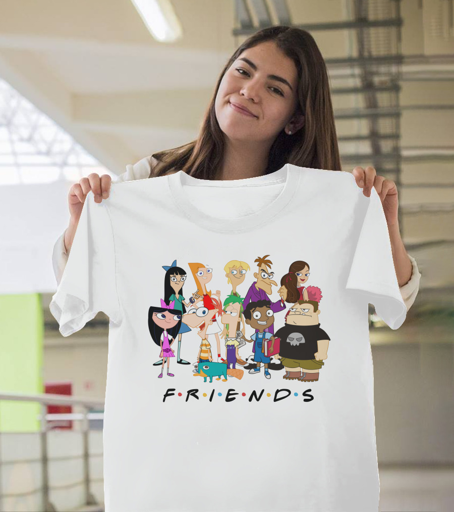 Phineas And Ferb Friends Cast With Iconic Friends T-Shirt