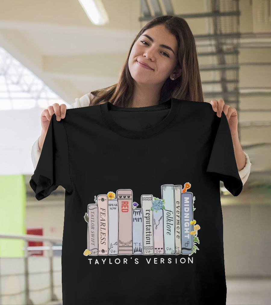Taylor Swift Fearless Speak Now Red 1989 Reputation Folklore Evermore Midnight Taylor's Version T-Shirt