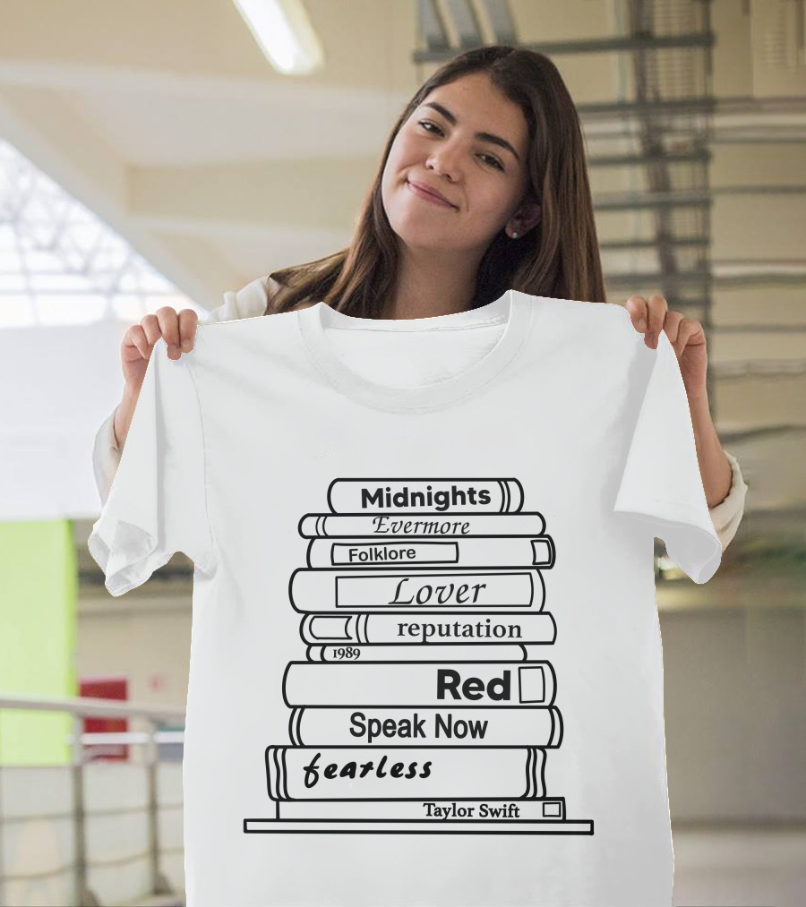 Taylor Swift Albums Midnights Evermore Folklore Lover Reputation 1989 Red Speak Now Fearless T-Shirt