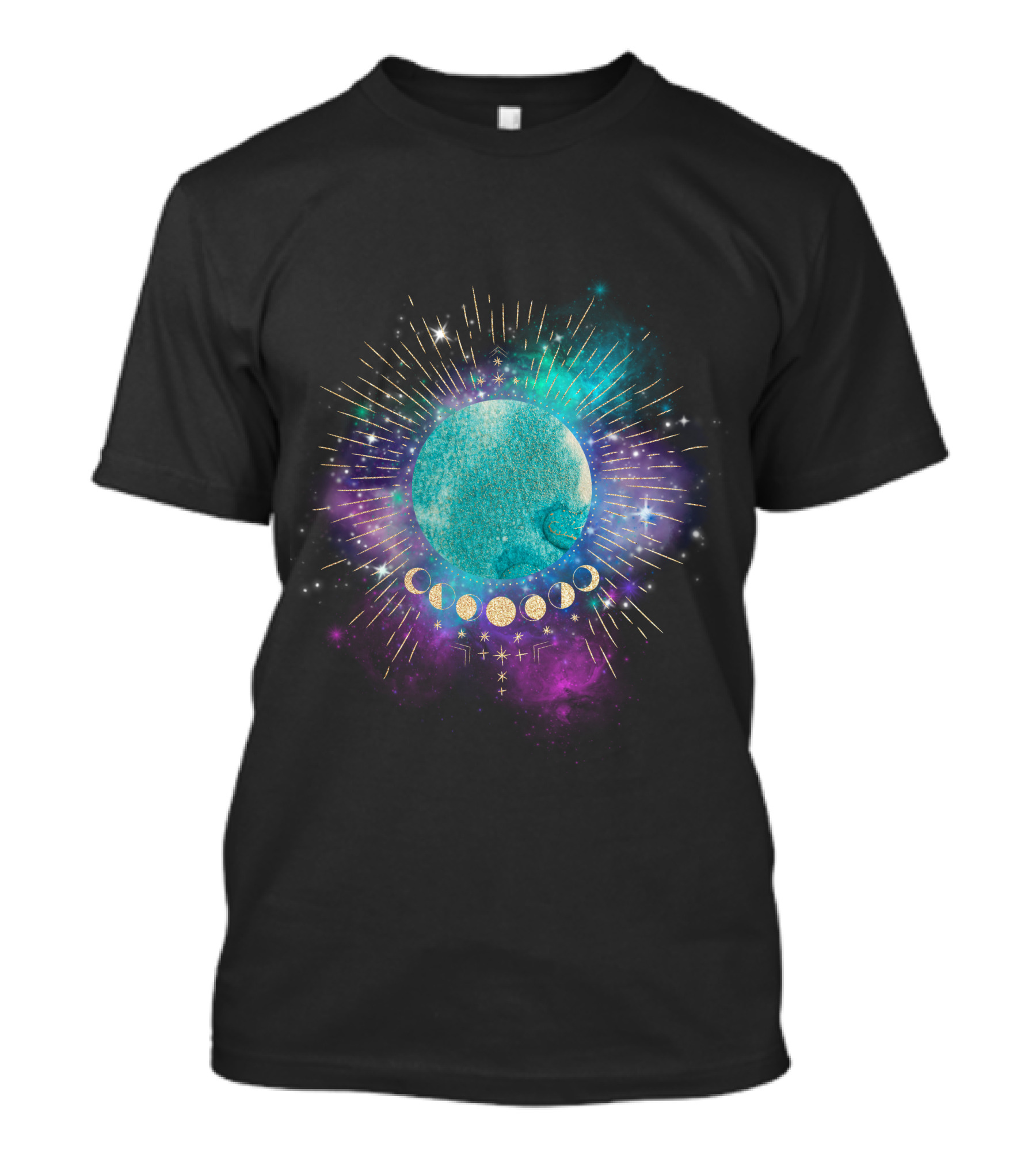 Miracle Planet Celestial Cosmic Phases With Stars And Galaxy Elements T-Shirt