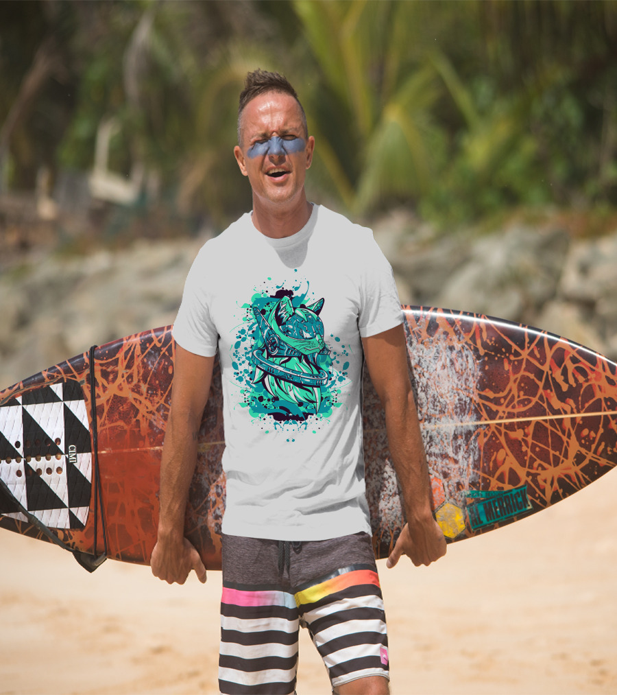 Future Cat Cybernetic Space Explorer T-Shirt