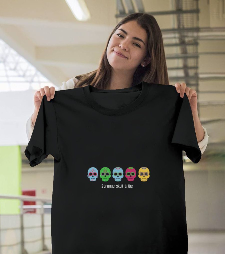Strange Skull Tribe Colorful Skulls T-Shirt