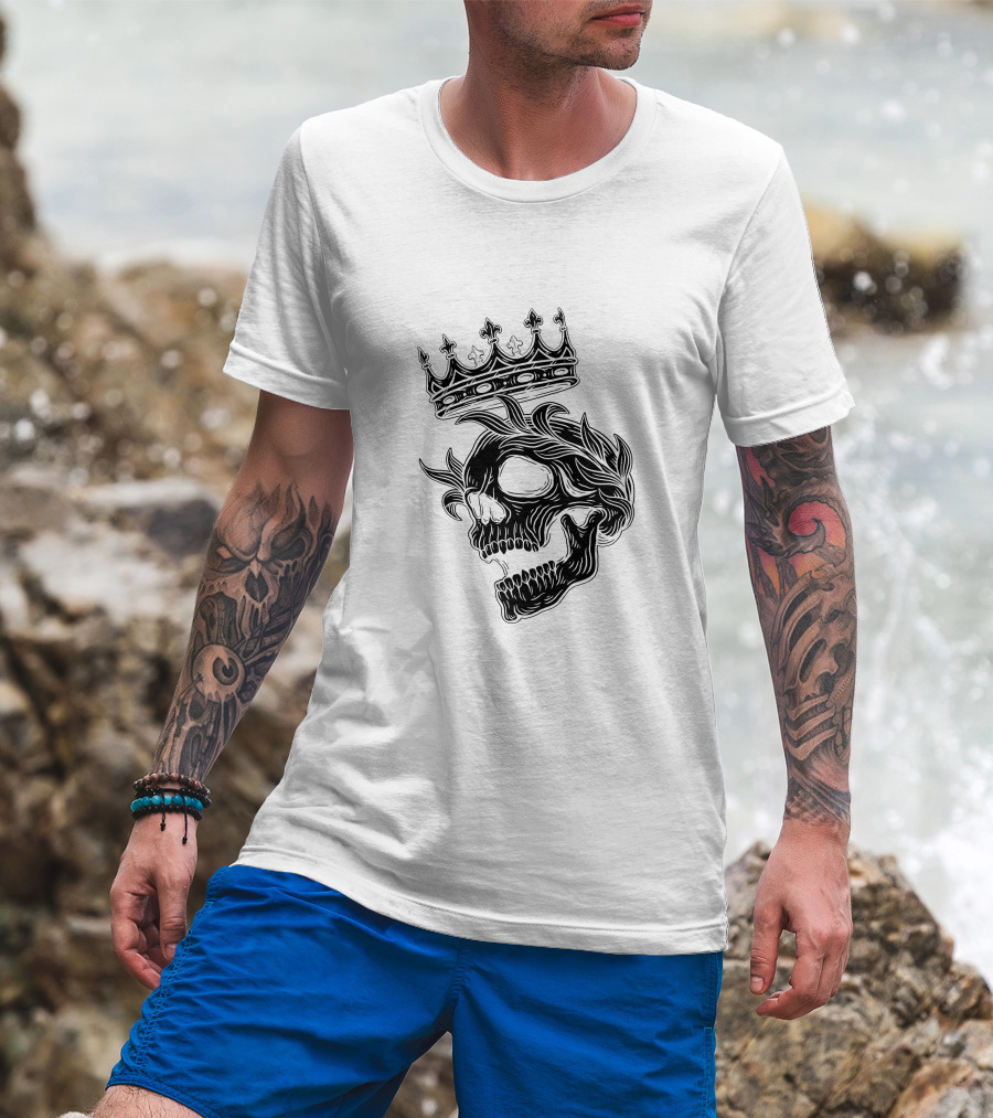 King Skull Crowned With Gothic Royalty T-Shirt