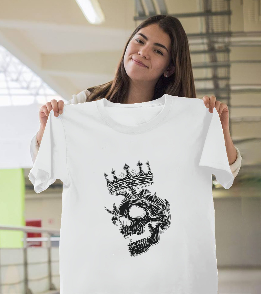King Skull Crowned With Gothic Royalty T-Shirt
