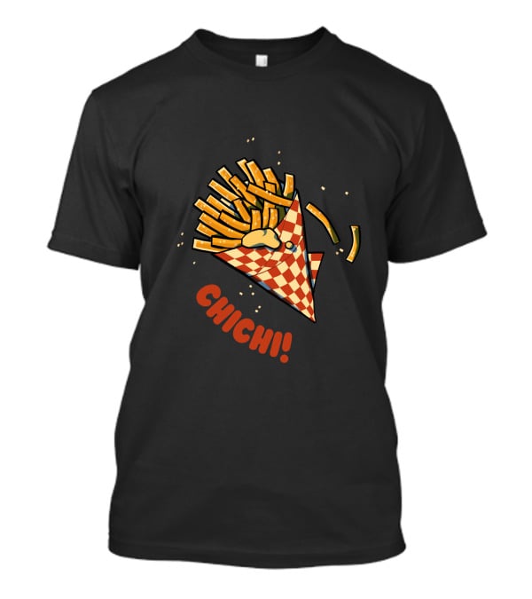 CHI CHI French Fries Cone Explosion Checkered Wrapper T-Shirt