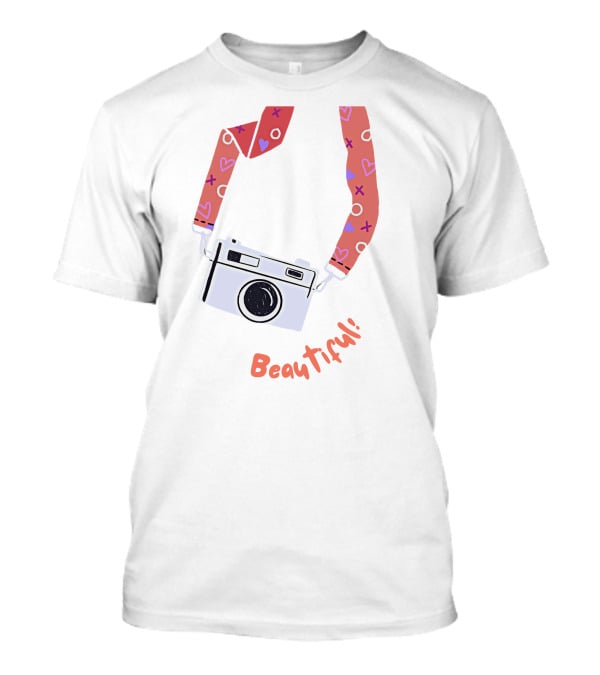 Beautiful Camera With Heart Strap T-Shirt