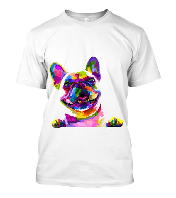 Colorful Dog Pop Art French Bulldog T-Shirt