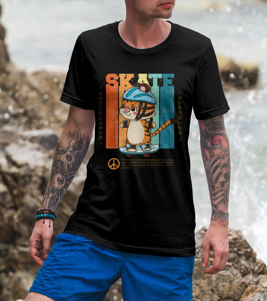 SKATE Everywhere Anywhere Tiger T-Shirt