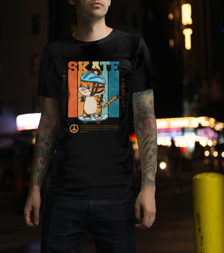 SKATE Everywhere Anywhere Tiger T-Shirt