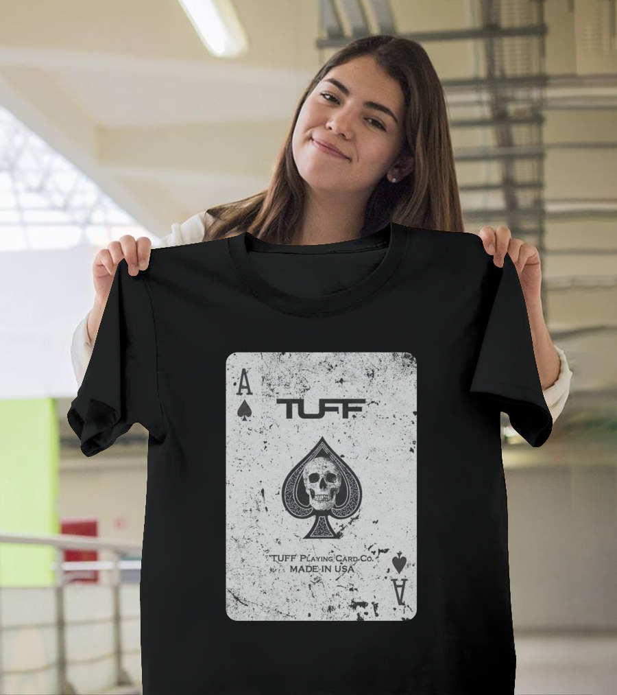 Ace Of Spades Skull Design Tuff Playing Card Co. Made In USA T-Shirt