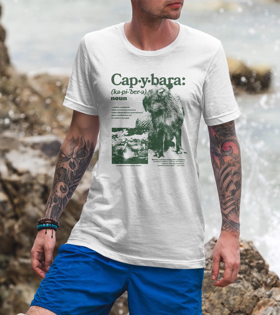 Capybara Definition Tallest Semiaquatic Rodent South Central America T-Shirt