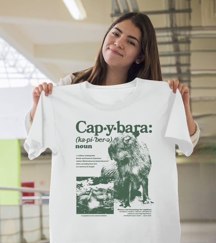 Capybara Definition Tallest Semiaquatic Rodent South Central America T-Shirt
