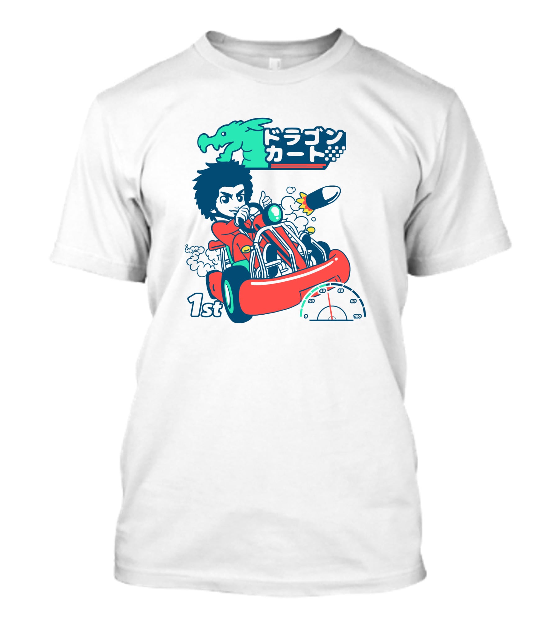 1st Place Racing With Rocket Power And Speedometer T-Shirt