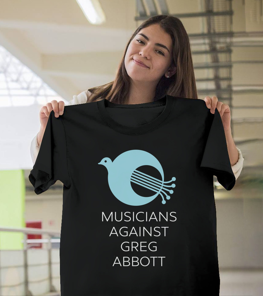 Musicians Against Greg Abbott George Mallas Peace Bird T-Shirt