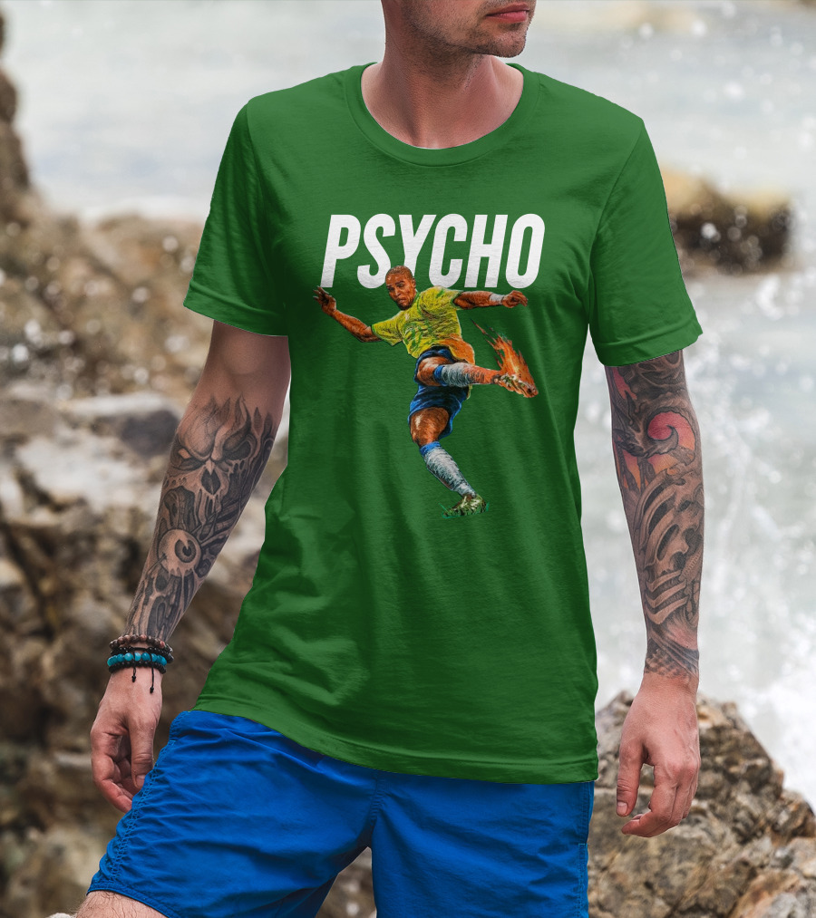 Adriano Psycho Soccer Kick With Flaming Shoe T-Shirt