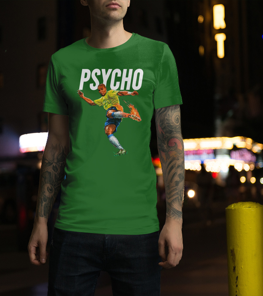 Adriano Psycho Soccer Kick With Flaming Shoe T-Shirt