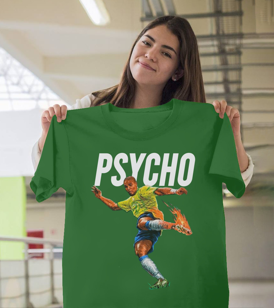 Adriano Psycho Soccer Kick With Flaming Shoe T-Shirt