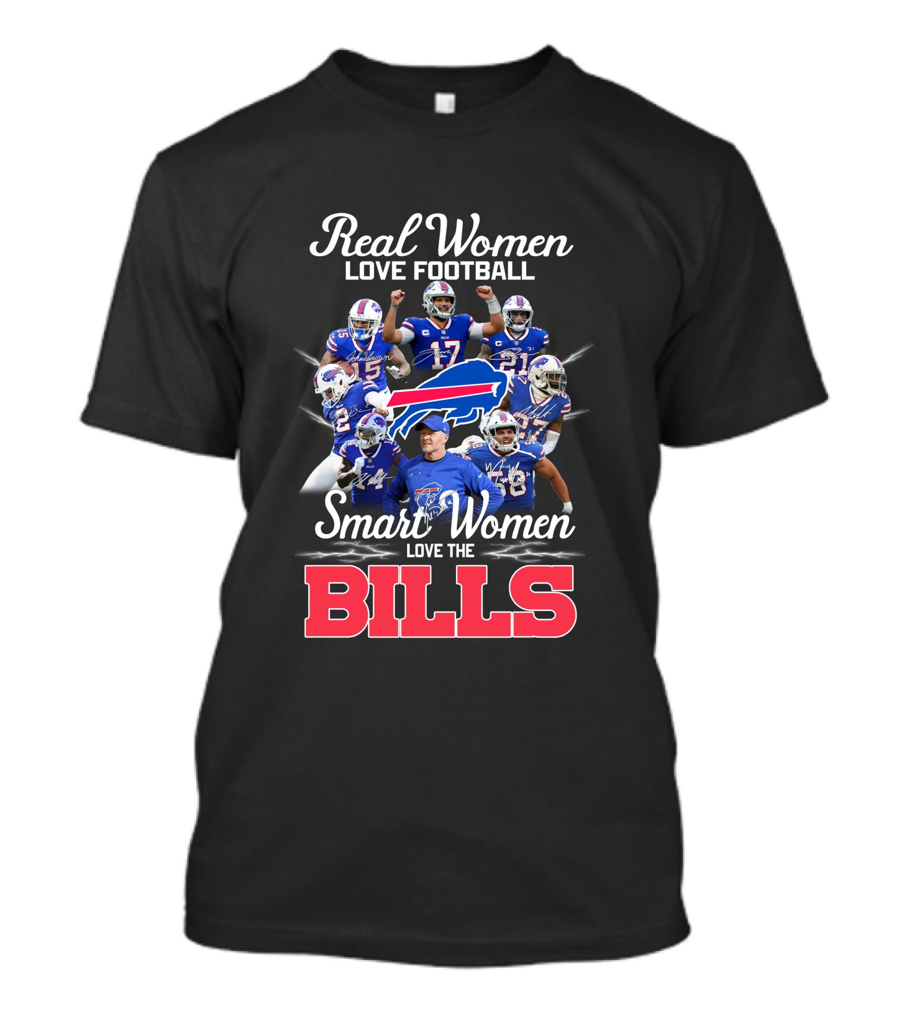 Real Women Love Football Smart Women Love The Buffalo Bills T-Shirt