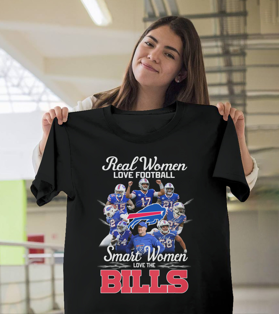 Real Women Love Football Smart Women Love The Buffalo Bills T-Shirt