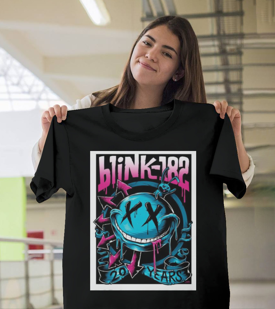 Blink-182 20 Years XX Face and Rabbit Arrows T-Shirt