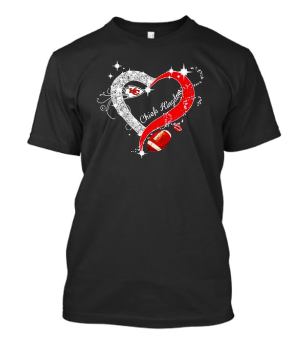 Heart Chiefs Kingdom Football Love T-Shirt