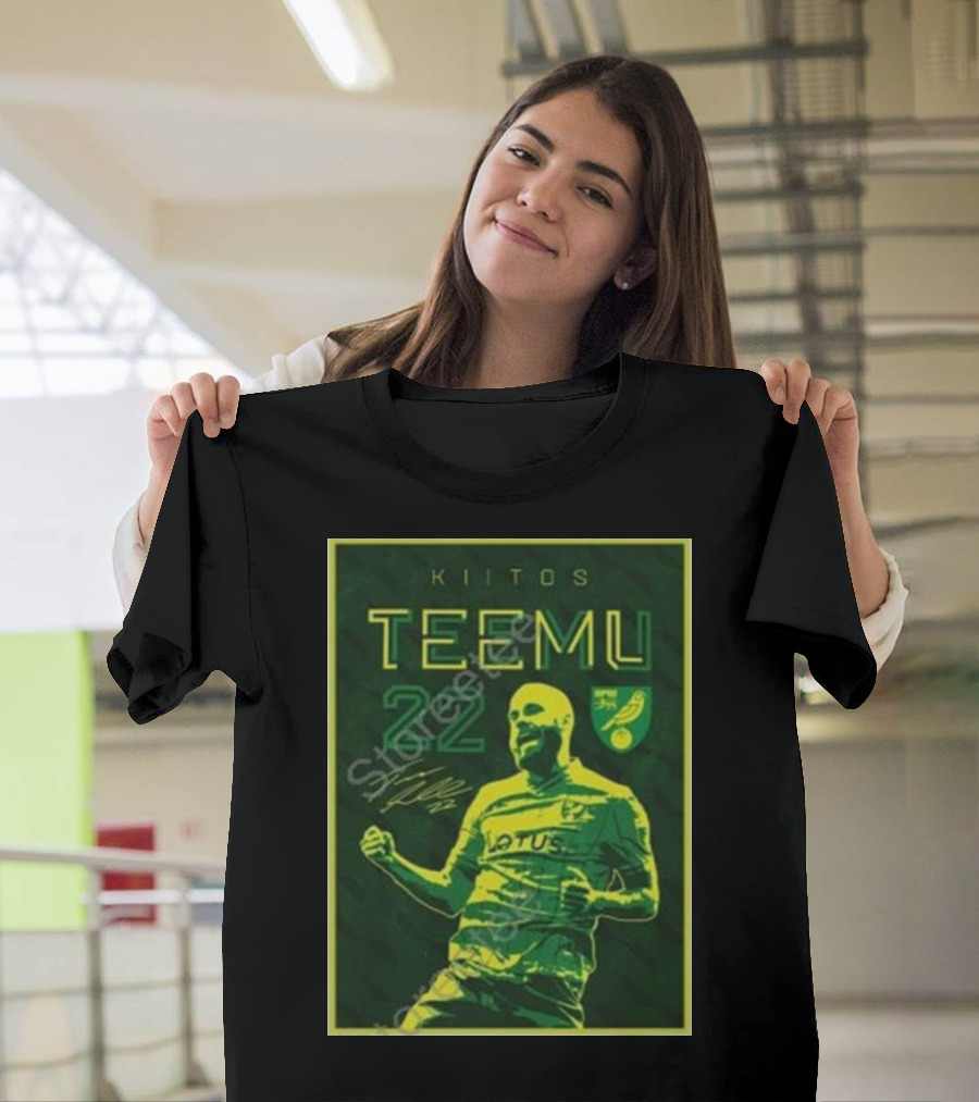 Kiitos Teemu 22 Norwich City Football Green Yellow T-Shirt
