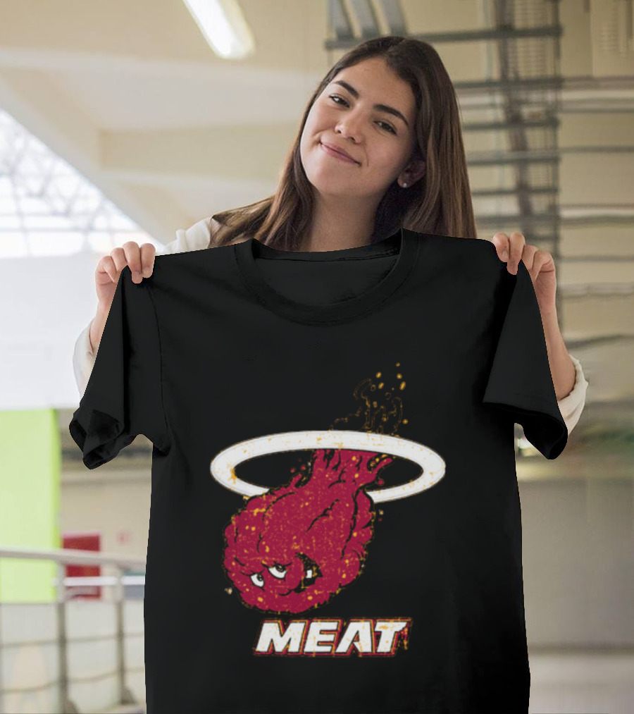 Miami Meat Hunger Force Flaming Meatball Halo T-Shirt