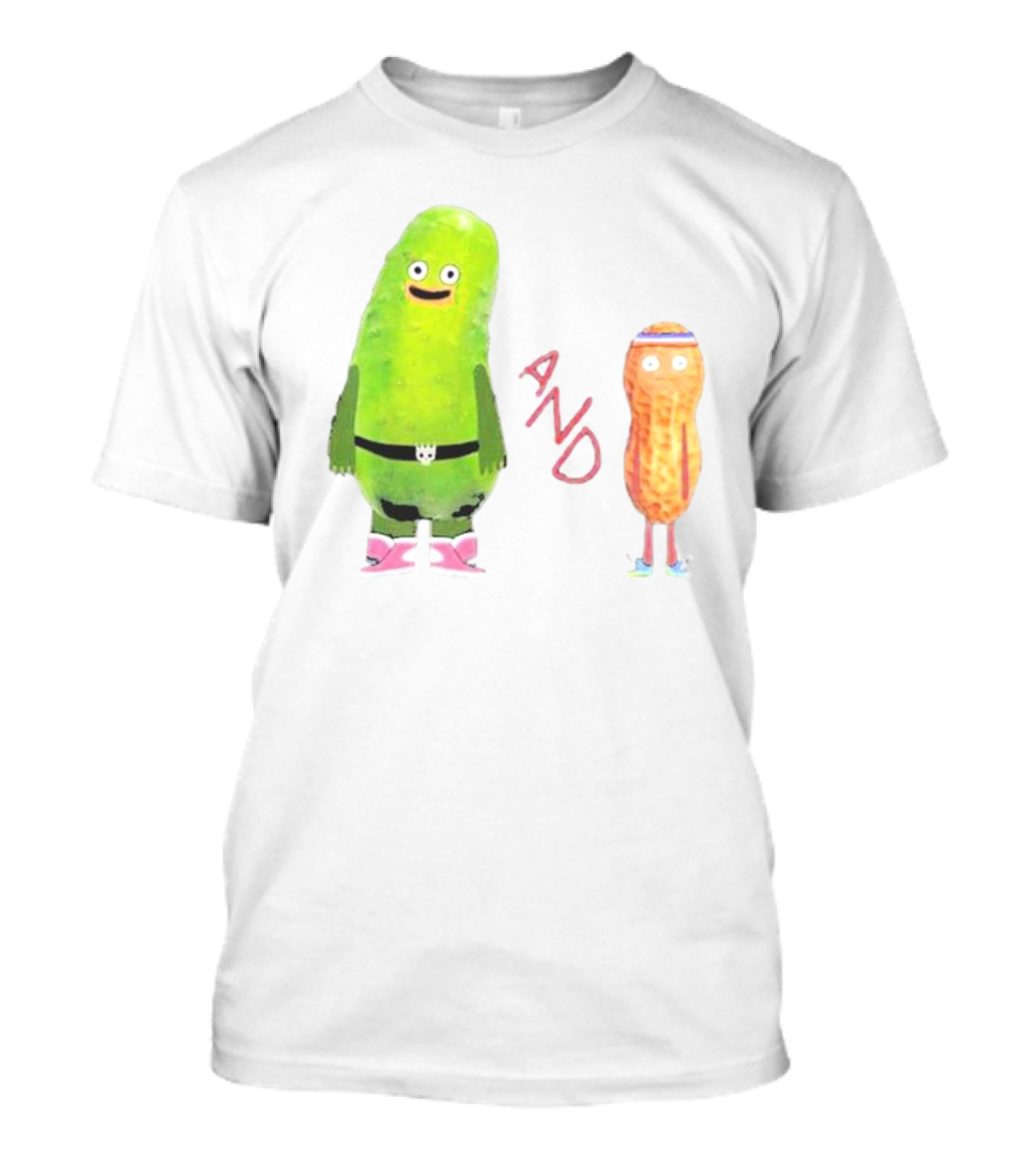 Pickle And Peanut Cucumber Cartoon Characters T-Shirt