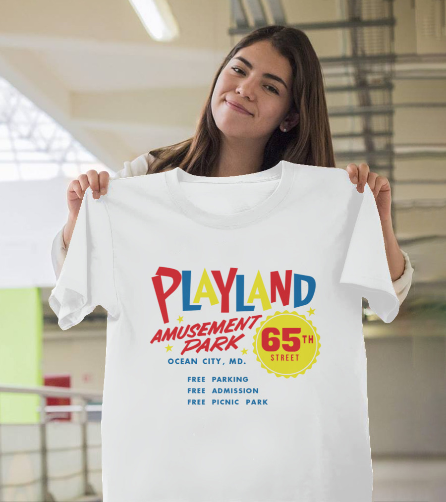 Playland Amusement Park 65th Street Ocean City MD Free Parking Admission Picnic Park T-Shirt