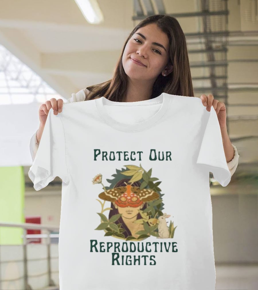 Protect Our Reproductive Rights Moth And Rabbit Nature Symbolism T-Shirt