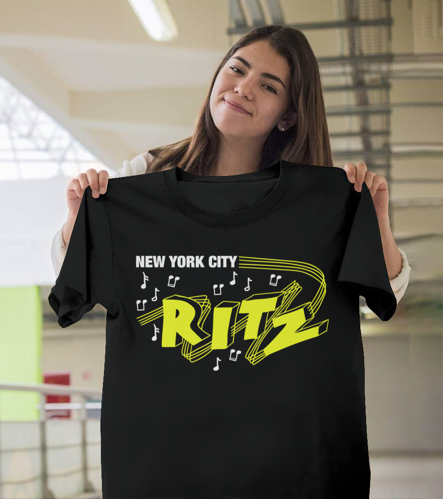 New York City Ritz Rock Club Music Notes T-Shirt