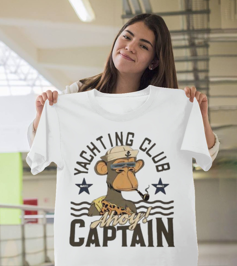 Yachting Club Ahoy Captain Monkey Moteefe T-Shirt