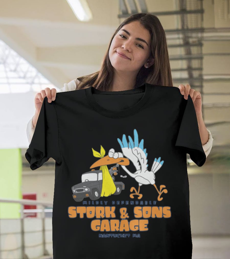 Mildly Dependable Stork And Sons Garage Pawtucket RI T-Shirt