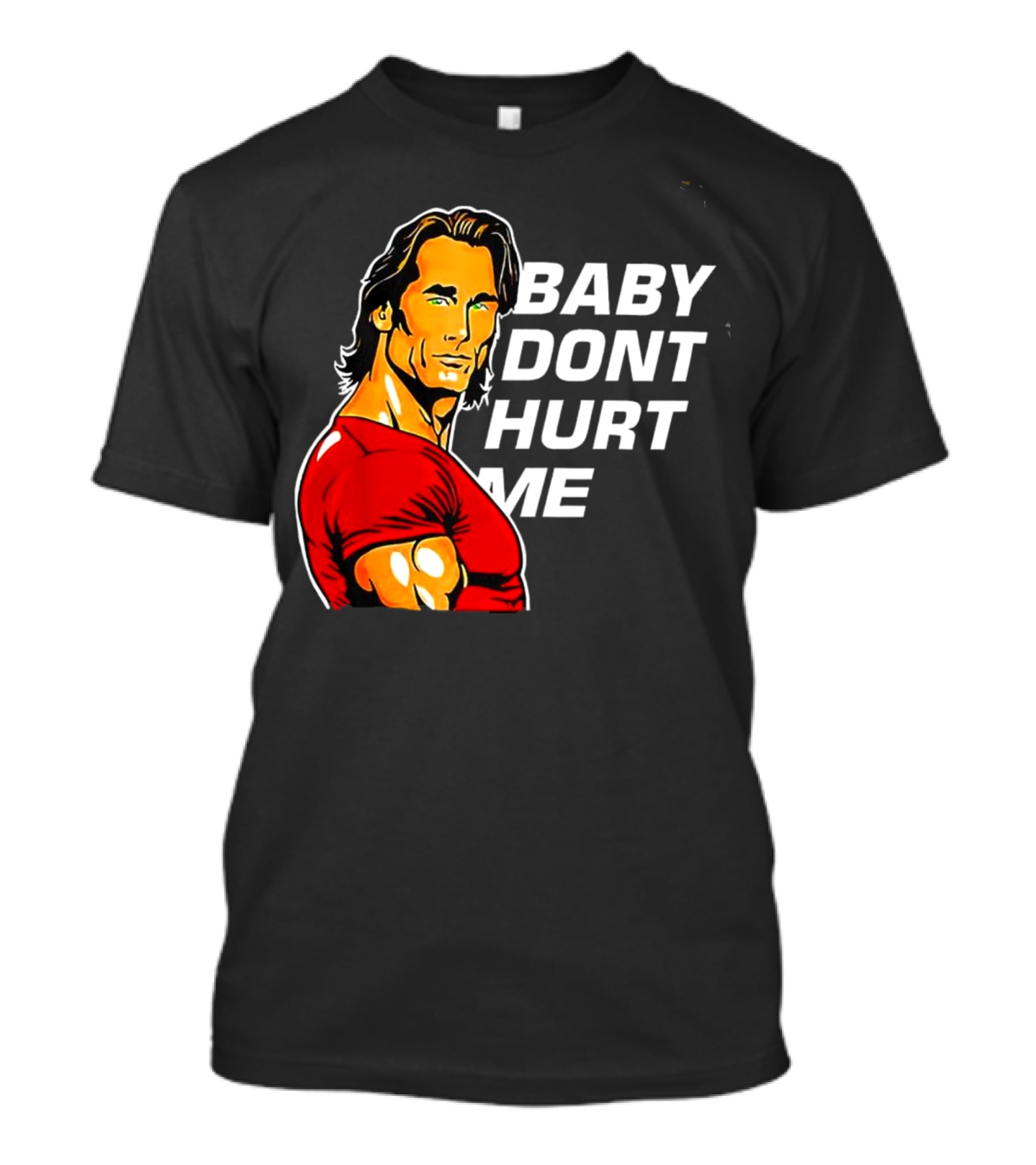 Mike O Hearn Baby Don't Hurt Me Cartoon Red Shirt Comic T-Shirt