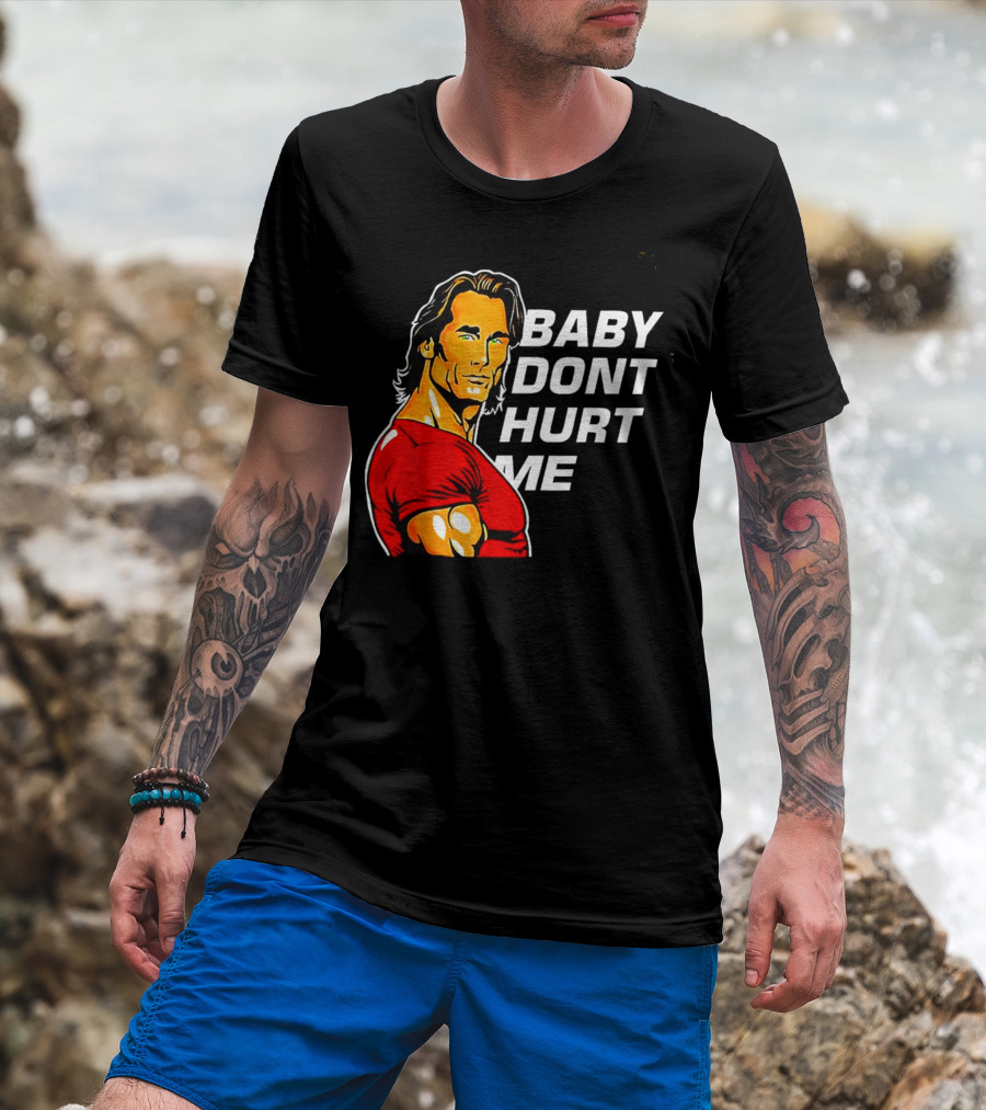 Mike O Hearn Baby Don't Hurt Me Cartoon Red Shirt Comic T-Shirt