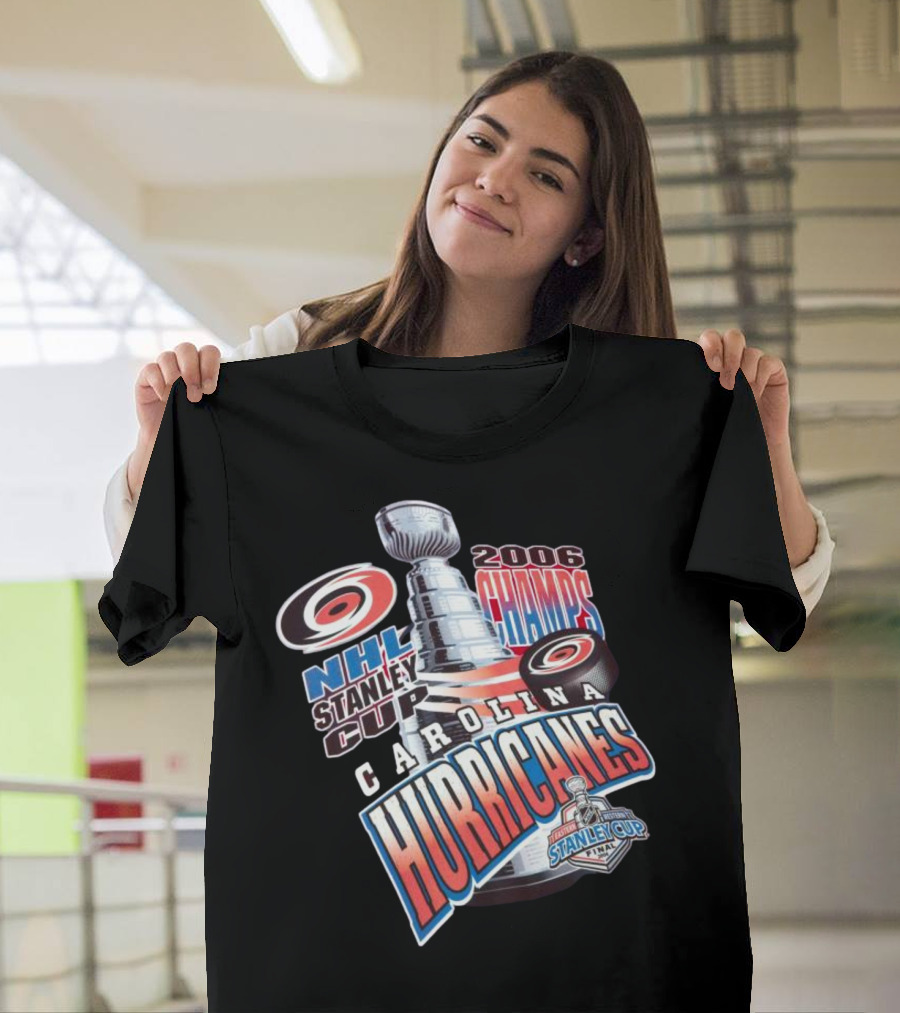 Mitchell and Ness NHL Stanley Cup 2006 Champs Carolina Hurricanes T-Shirt