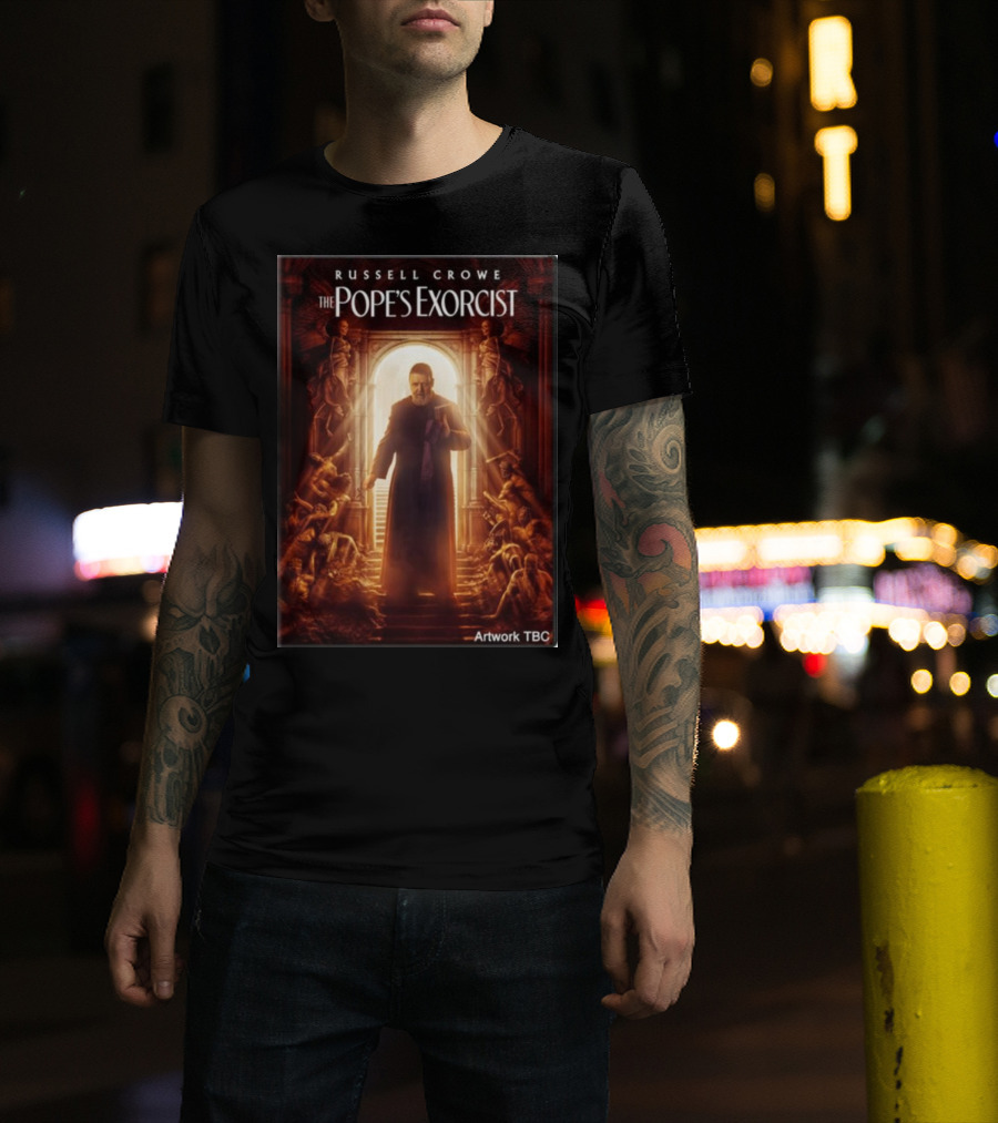Russell Crowe The Pope's Exorcist Artwork TBC T-Shirt