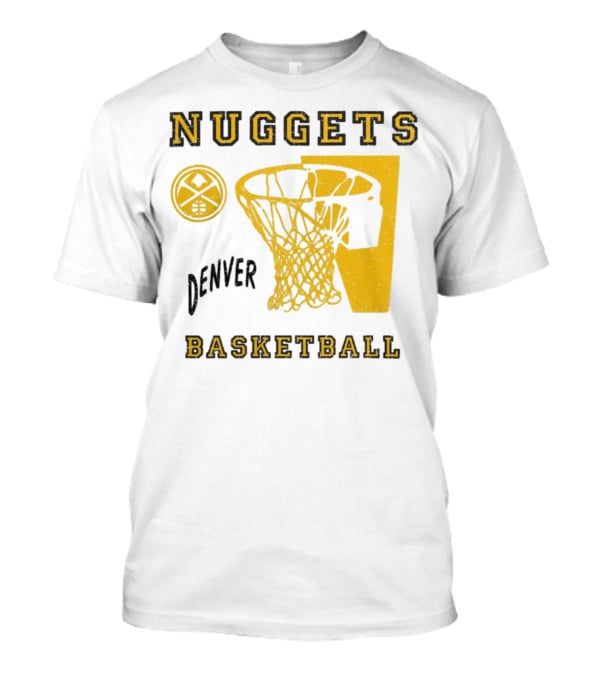 Nuggets Denver Basketball Slam Dunk White Men's Junk Food T-Shirt
