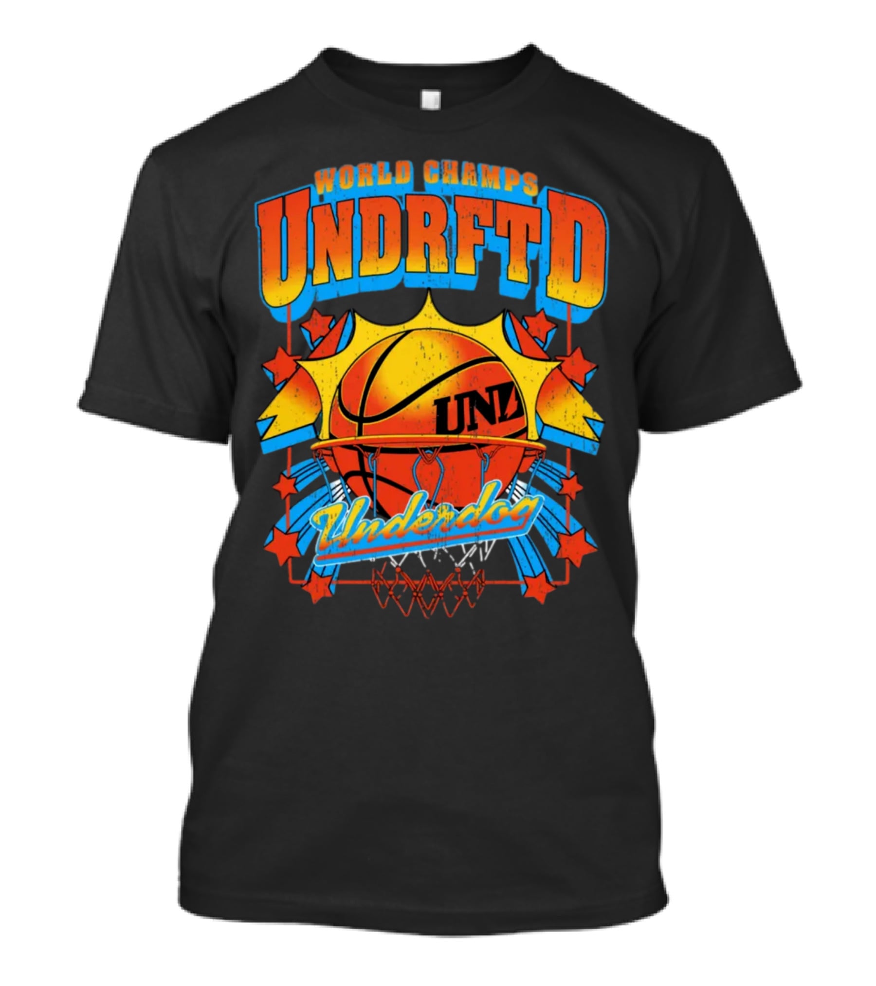 World Champs UNDRFTD Underdog Basketball Stars T-Shirt