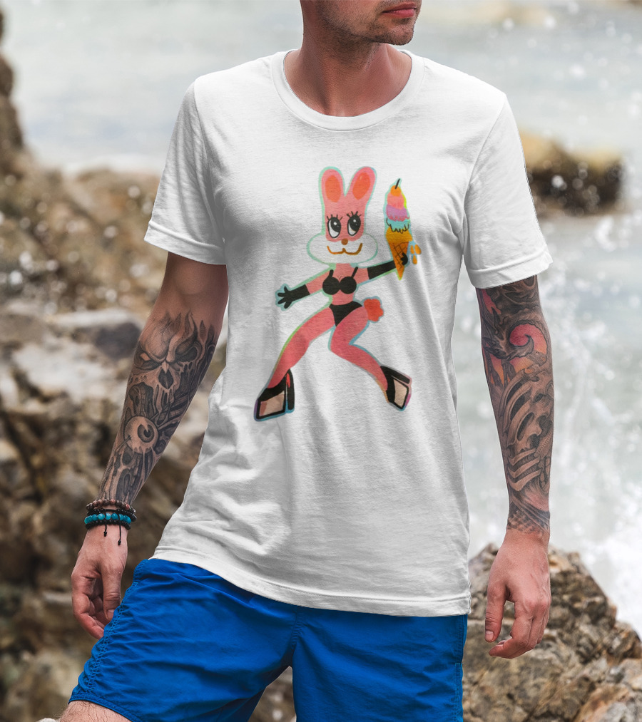 Karol G Merch Mañana Será Bonito Bunny In Bikini With Ice Cream Cone T-Shirt