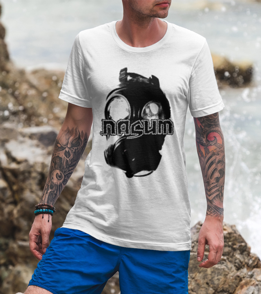 Nasum Gasmask Logo Dark Aesthetic T-Shirt