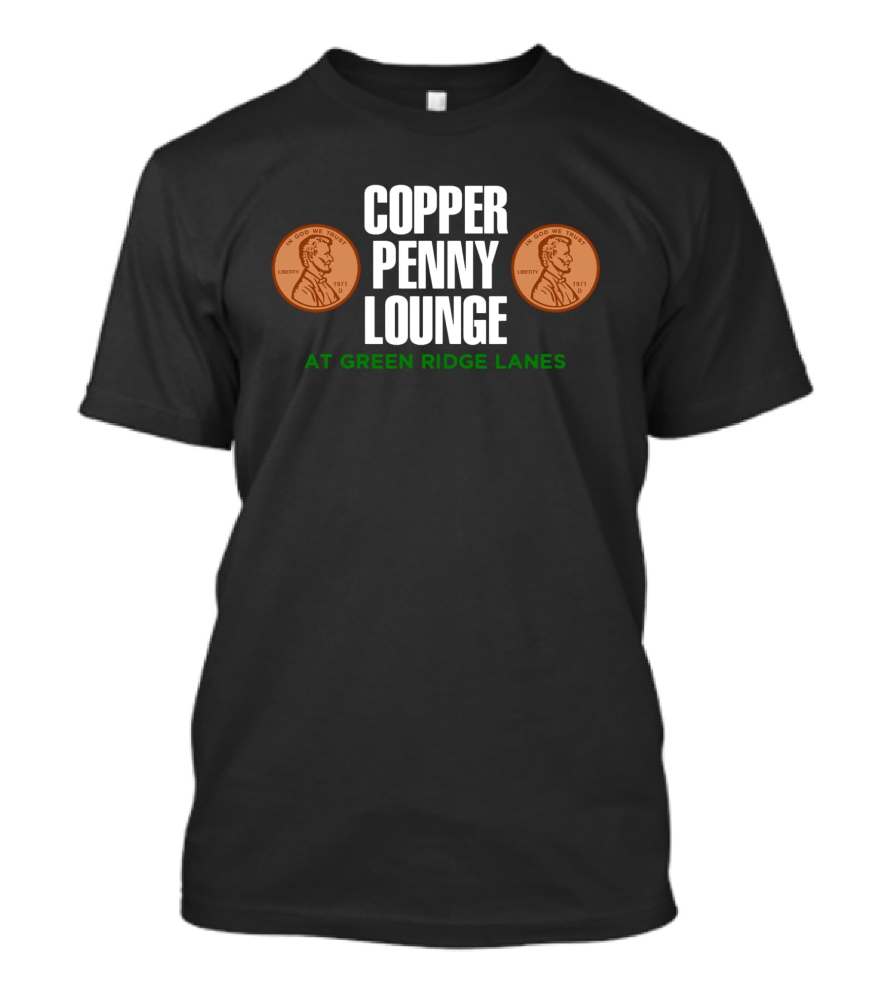 Copper Penny Lounge At Green Ridge Lanes 1971 Lincoln Pennies T-Shirt