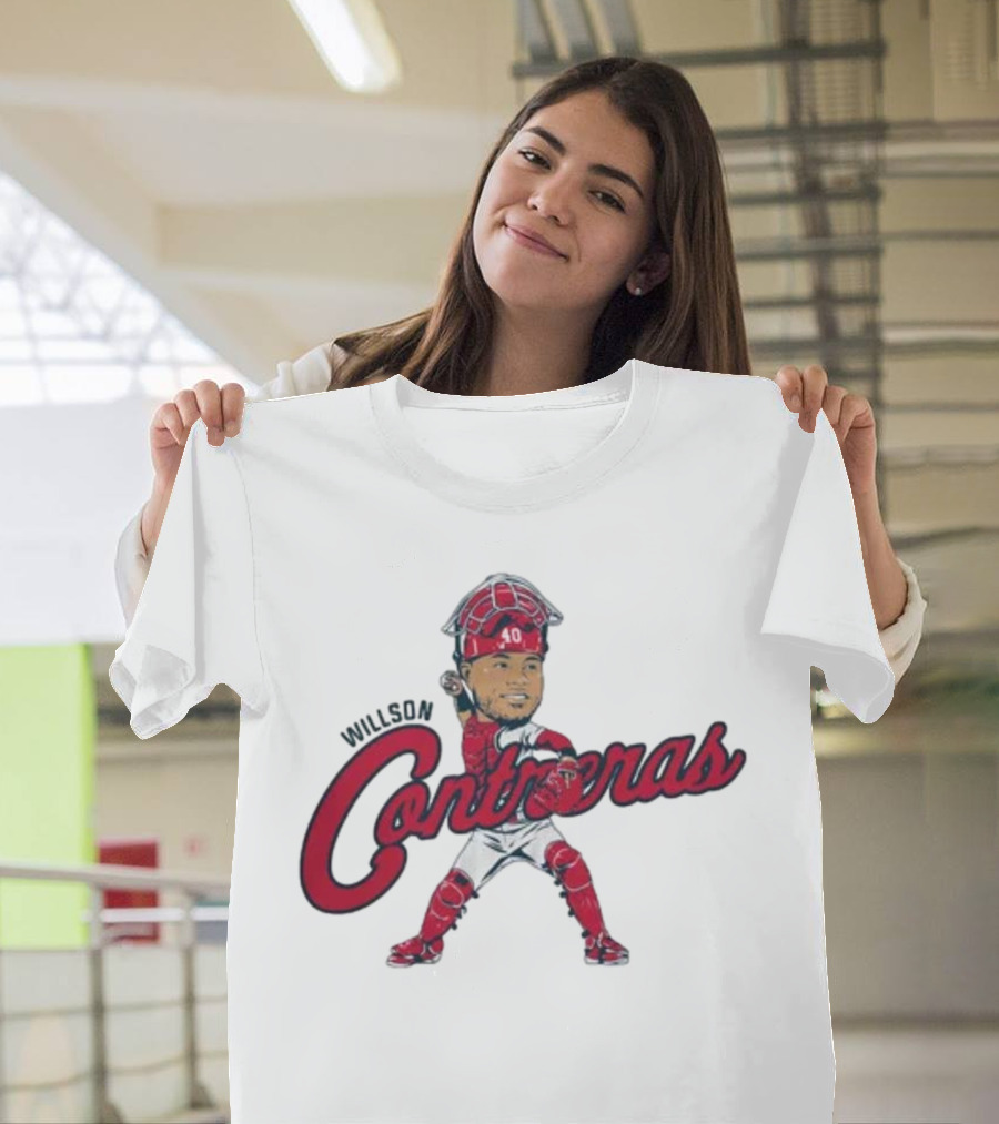 Wilson Contreras Catcher Caricature 40 T-Shirt