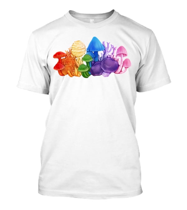 NZ Rainbow Fungi Colorful Mushroom Collection T-Shirt