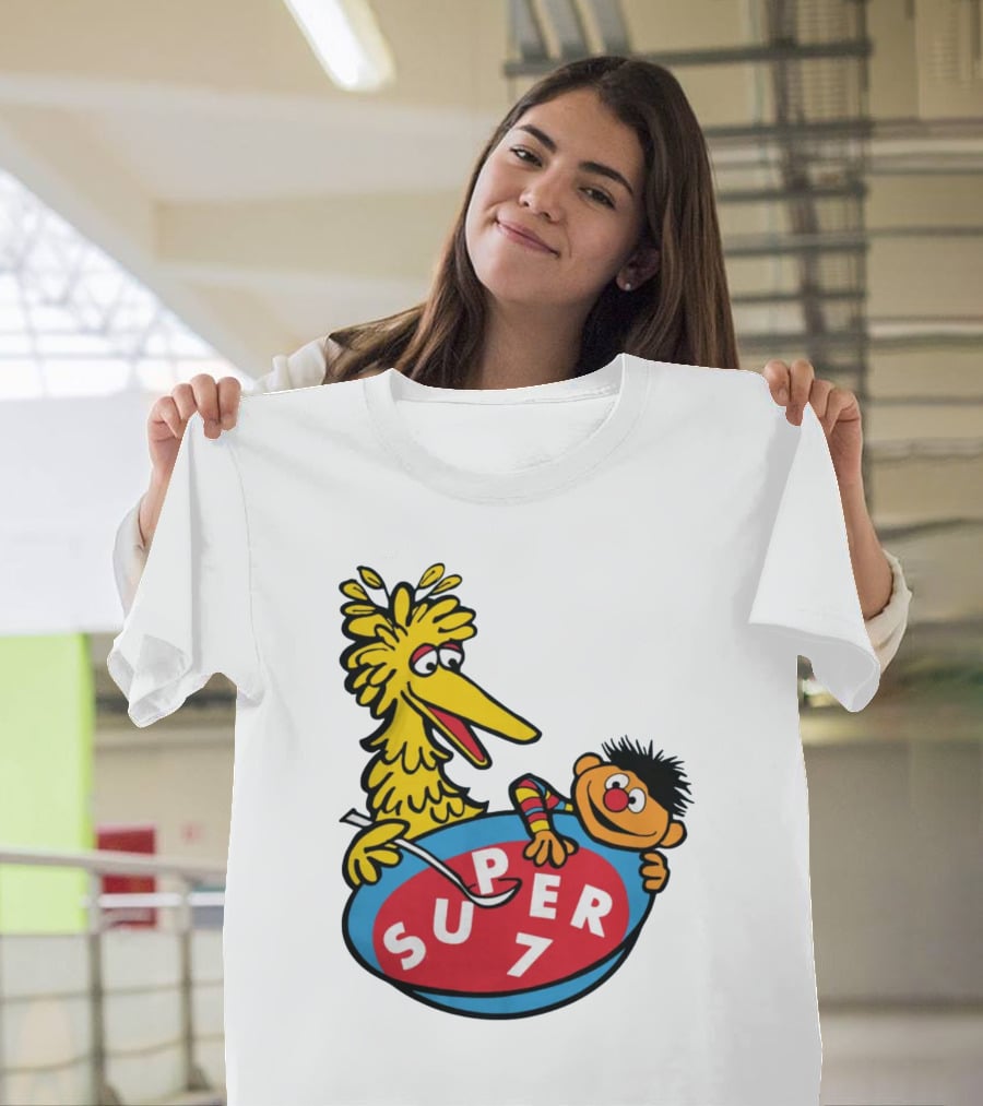 Big Bird And Ernie Super 7 Alphabet Soup T-Shirt
