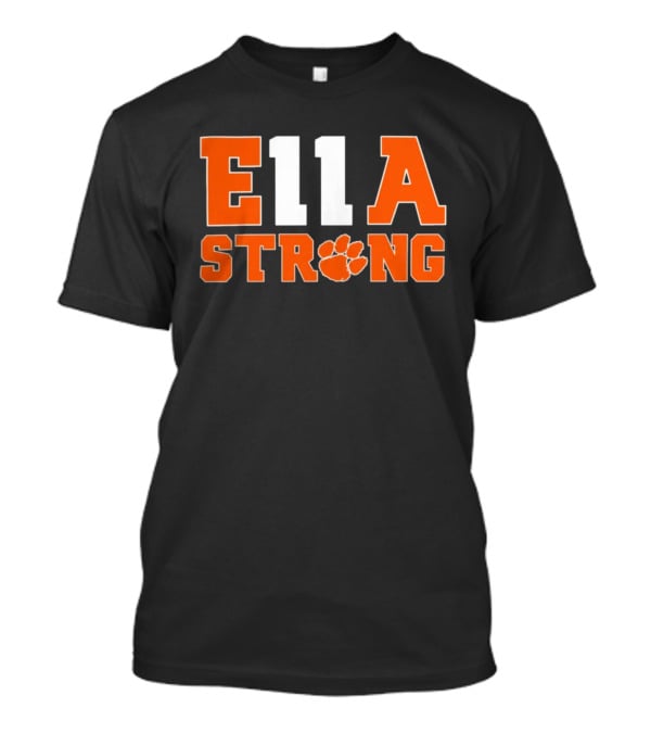 Clemson Tigers Ella Strong 11 Clemson University Football Paw T-Shirt