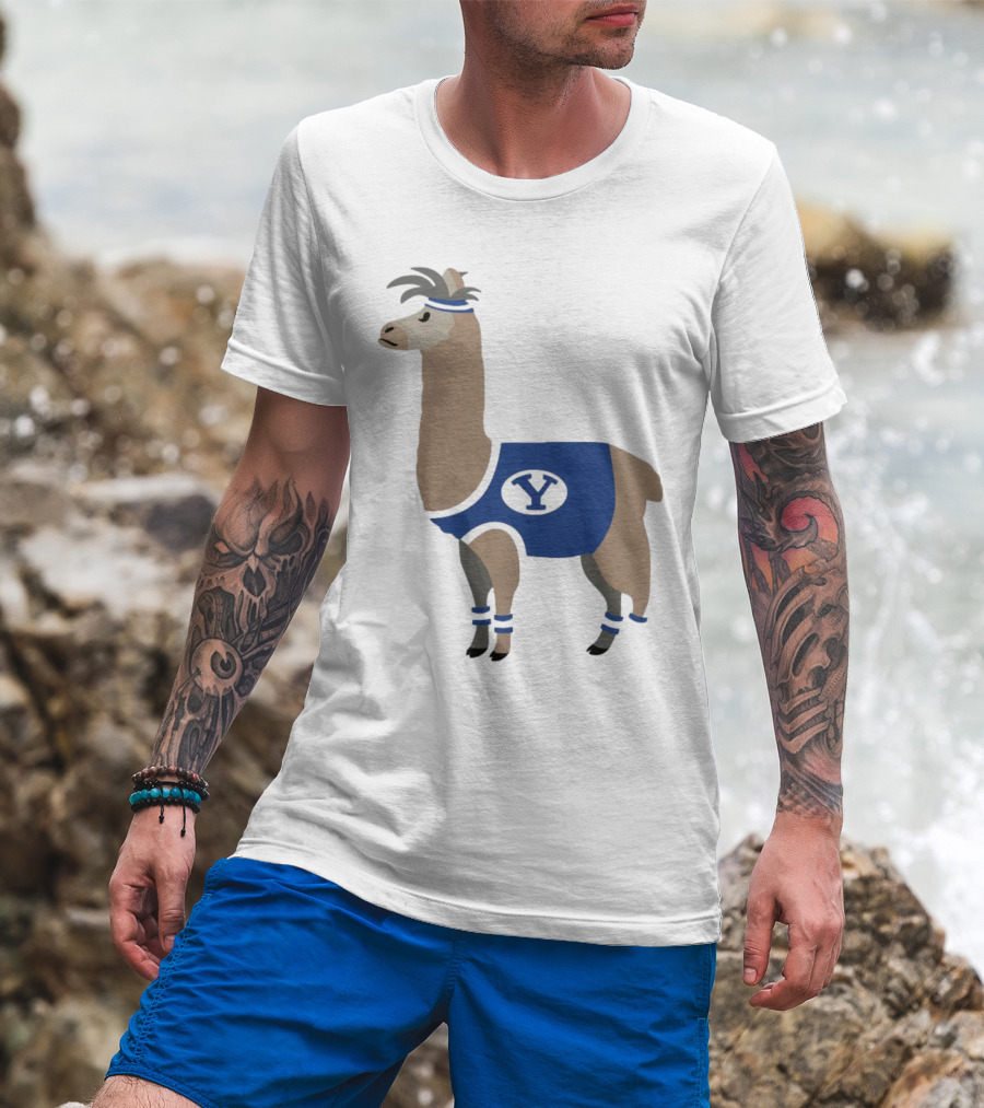 Oval Y Llama BYU Brigham Supply Company Sports T-Shirt